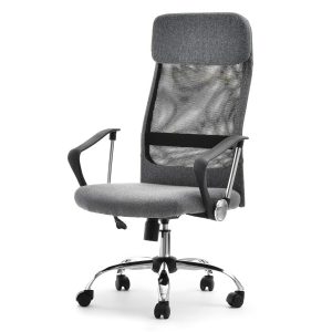 Fotel-Biurowy Kobe Szary Mesh, Podstawa Chrom 333654 Fotel-Biurowy Kobe Szary Mesh, Podstawa Chrom 333654