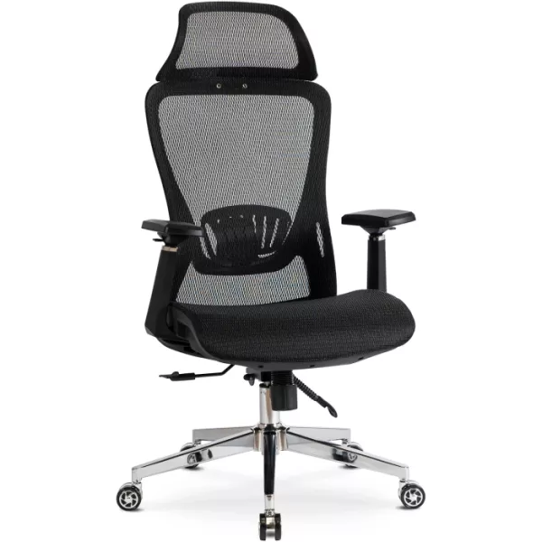 Fotel Biurowy Krzesło Obrotowe Ergonomiczny Gaming Regulowany Czarny LITOS 219718