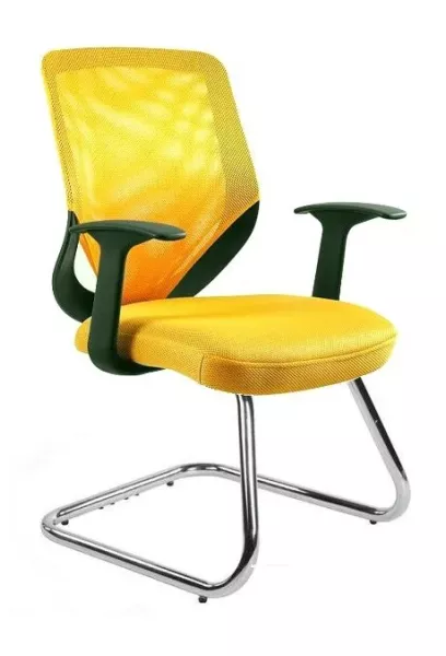 Fotel biurowy MOBI SKID żółty 639226
