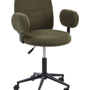 Fotel biurowy obrotowy boucle ciemnozielone 327692 Fotel biurowy obrotowy boucle ciemnozielone 327692