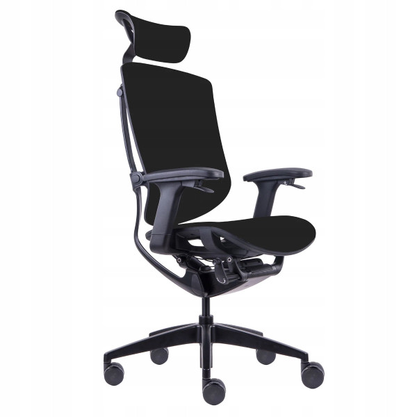 Fotel biurowy obrotowy ergonomiczny Maven czarny/czarny 298885