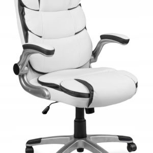 Fotel Biurowy Obrotowy Krzesło Do Biurka Ergonomiczny Biały LIVERPOOL 117080 Fotel Biurowy Obrotowy Krzesło Do Biurka Ergonomiczny Biały LIVERPOOL 117080