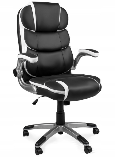 Fotel Biurowy Obrotowy Krzesło Do Biurka Ergonomiczny Czarny LIVERPOOL 117076