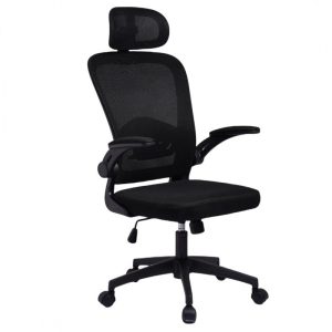 Fotel biurowy obrotowy Mistral Black mikrosiatka do biurka KO28CZ 537428