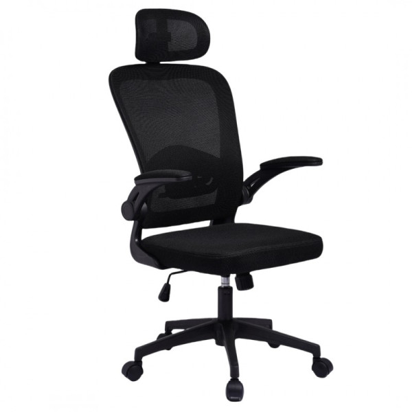 Fotel biurowy obrotowy Mistral Black mikrosiatka do biurka KO28CZ 537428