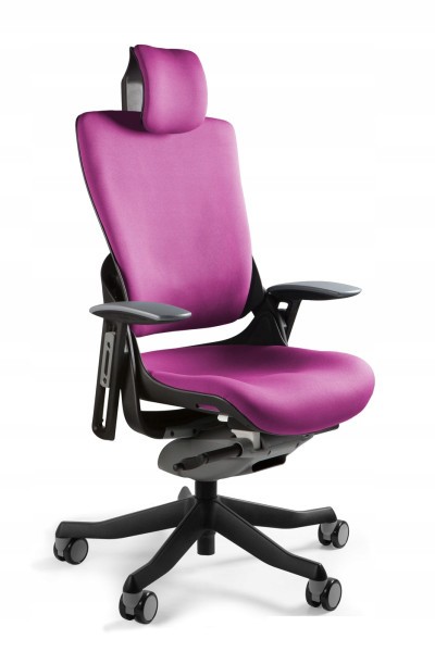 Fotel biurowy obrotowy WAU 2 czarny/magenta tkanina 312809