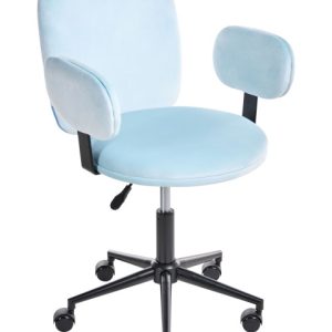 Fotel biurowy obrotowy welurowy błękitny 806368 Fotel biurowy obrotowy welurowy błękitny 806368