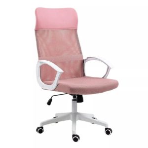 Fotel biurowy Q-026 różowy/biały 839899 Fotel biurowy Q-026 różowy/biały 839899