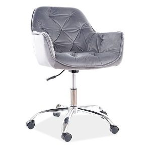 Fotel biurowy Q-190 VELVET szary 950135 Fotel biurowy Q-190 VELVET szary 950135