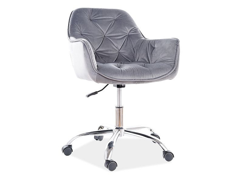 Fotel biurowy Q-190 VELVET szary 950135
