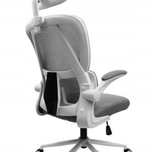 Fotel biurowy regulowany obrotowy krzesło biurowe ergonomiczny KG102 szary 763819 Fotel biurowy regulowany obrotowy krzesło biurowe ergonomiczny KG102 szary 763819