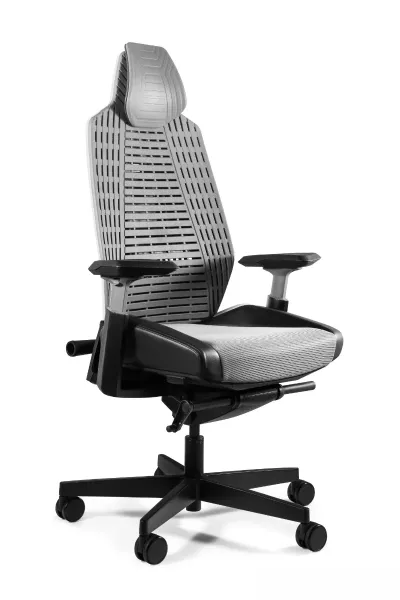Fotel biurowy RONIN biały/szary elastomer 412700