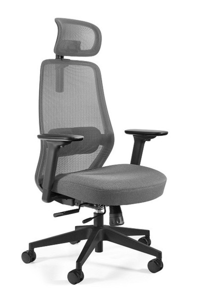 Fotel biurowy Sonic szary siatka/tkanina 946998