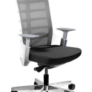 Fotel biurowy SPINELLY biały/czarny siatka/tkanina 298875 Fotel biurowy SPINELLY biały/czarny siatka/tkanina 298875