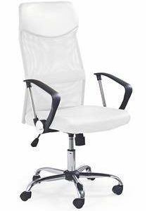 Fotel biurowy Spiner biały PU 165873 Fotel biurowy Spiner biały PU 165873