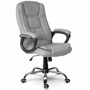 Fotel biurowy szary ergonomiczny komfortowy do pracy i relaksu STILO 781712 Fotel biurowy szary ergonomiczny komfortowy do pracy i relaksu STILO 781712