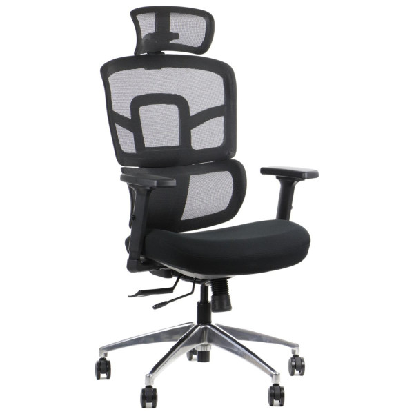 Fotel biurowy TREX czarny/aluminium 216967