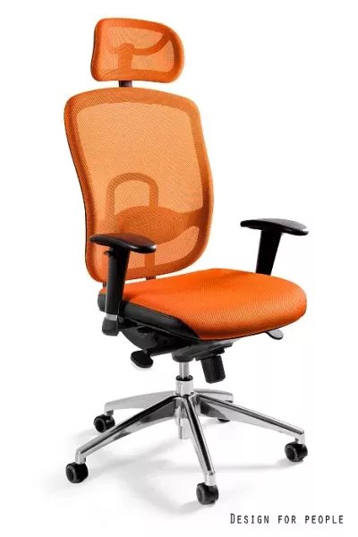 Fotel biurowy VIP pomarańczowy 412702