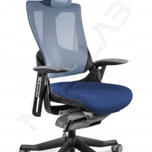 Fotel biurowy WAU 2 czarny/royalblue siatka/tkanina 338088 Fotel biurowy WAU 2 czarny/royalblue siatka/tkanina 338088