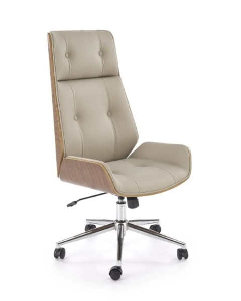 Fotel biurowy WEBSTER beżowy/orzechowy 995105