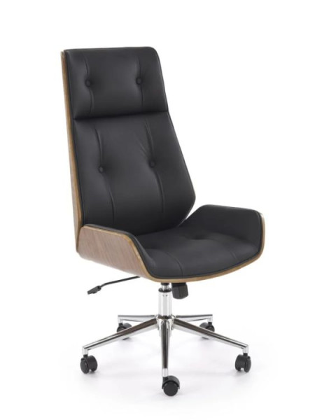 Fotel biurowy WEBSTER czarny/orzechowy 995119