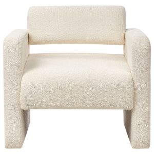Fotel boucle bukla w stylu retro złamana biel 436552 Fotel boucle bukla w stylu retro złamana biel 436552