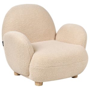 Fotel boucle dla dzieci beżowy 668421 Fotel boucle dla dzieci beżowy 668421