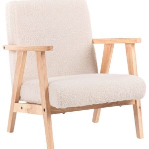 Fotel boucle dla dzieci jasnobeżowy 711786 Fotel boucle dla dzieci jasnobeżowy 711786
