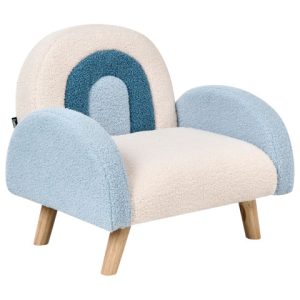 Fotel boucle dla dzieci niebieski 668420 Fotel boucle dla dzieci niebieski 668420