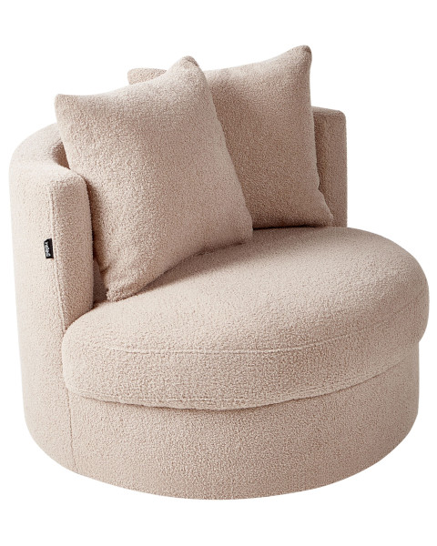 Fotel boucle obrotowy beżowy 515988
