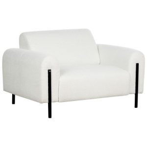 Fotel boucle regulowane oparcie biały 280501 Fotel boucle regulowane oparcie biały 280501