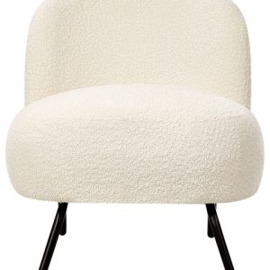 Fotel boucle w stylu retro złamana biel 436551 Fotel boucle w stylu retro złamana biel 436551