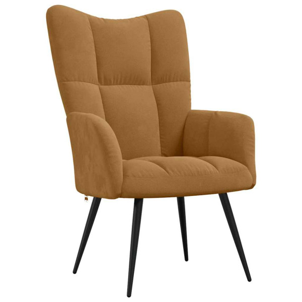 Fotel brązowy obity aksamitem 862618