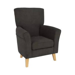 Fotel Bristol Brązowy Gładki Velwet Wysokie Oparcie Wygodny do Salonu 1055360 Fotel Bristol Brązowy Gładki Velwet Wysokie Oparcie Wygodny do Salonu 1055360
