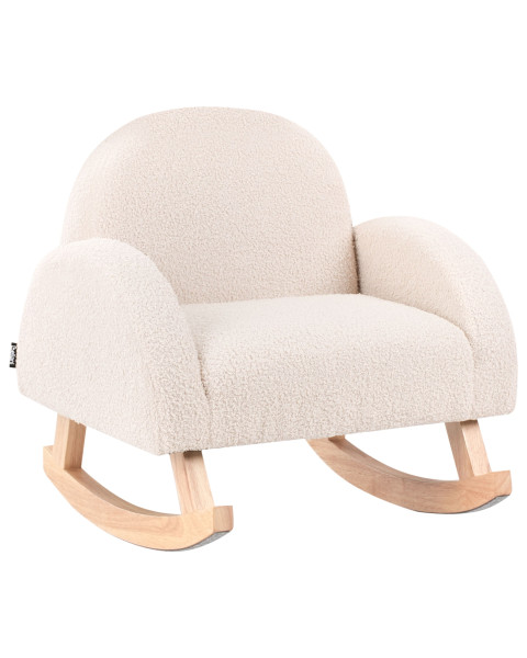 Fotel bujany boucle dla dzieci jasnobeżowy 711791
