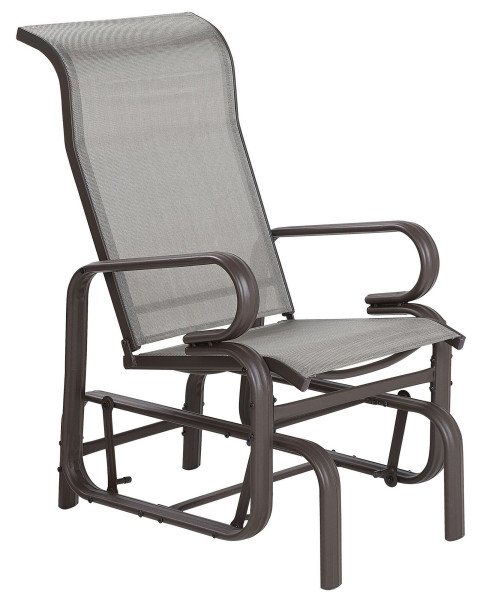 Fotel bujany do ogrodu aluminium brązowy 193011