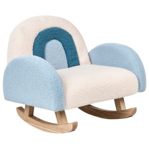 Fotel bujany dziecięcy boucle niebieski OMBO 727682 Fotel bujany dziecięcy boucle niebieski OMBO 727682