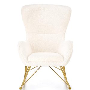 Fotel bujany LIBERTO kremowy/złoty 1001906