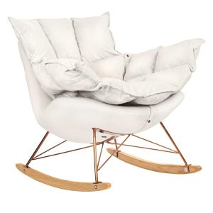 Fotel bujany SWING VELVET beżowy 185738