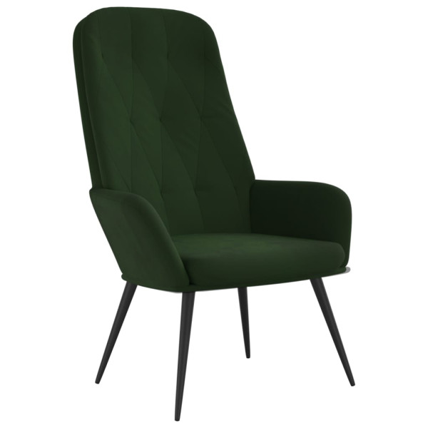 Fotel ciemnozielony obity aksamitem 858648