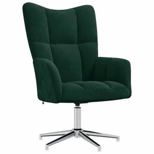 Fotel ciemnozielony obity aksamitem 858565