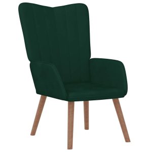 Fotel ciemnozielony obity aksamitem 862601