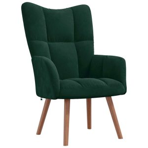 Fotel ciemnozielony obity aksamitem 863505