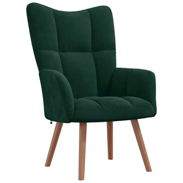 Fotel ciemnozielony obity aksamitem 863505