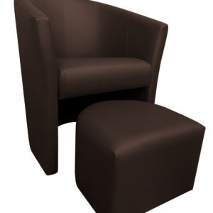 Fotel Club z podnóżkiem D19 Venge 126743 Fotel Club z podnóżkiem D19 Venge 126743