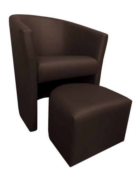 Fotel Club z podnóżkiem D19 Venge 126743