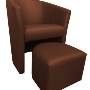 Fotel Club z podnóżkiem D2 Ciemny brązowy 126748 Fotel Club z podnóżkiem D2 Ciemny brązowy 126748
