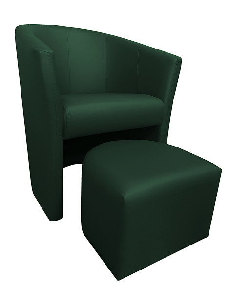 Fotel Club z podnóżkiem D6 Zielony 126729