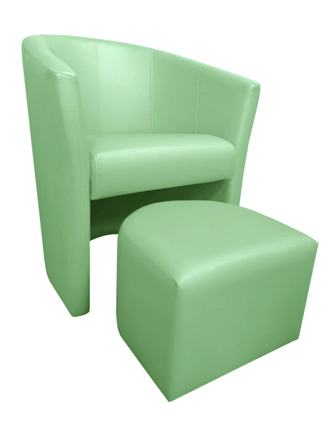 Fotel Club z podnóżkiem D7 Seledynowy 126745