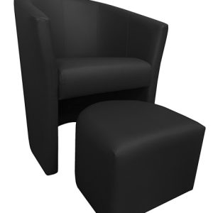 Fotel Club z podnóżkiem tkanina Eko skóra 126694 Fotel Club z podnóżkiem tkanina Eko skóra 126694